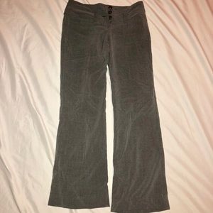Grey, stretchy, wide leg trouser pant